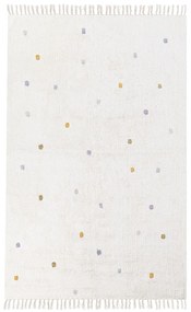 Törtfehér pamut pöttyös szőnyeg 140 x 200 cm ASTAF Beliani