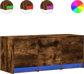vidaXL füstös tölgy színű szerelt fa TV-szekrény LED-del 97x34x40 cm