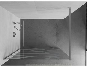 Mexen Kioto zuhanyparaván 120x200 cm 8 mm, króm, fehér, 800-120-101-01-97