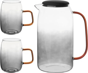 Üveg kancsó pohár szett