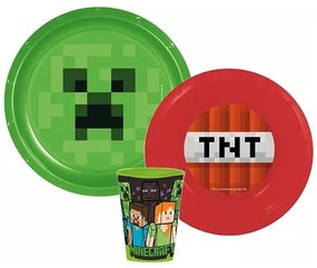 Minecraft étkészlet, műanyag szett