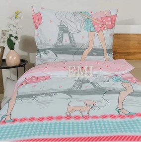 EMI Eiffel gyermek ágyneműhuzat, A standard egyszemélyes ágy szett tartalma: 1x 140x200 + 1x 70x90