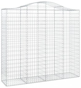 8 db íves horganyzott vas gabion kosár 200x50x180/200 cm