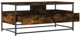 Füstös tölgy színű szerelt fa dohányzóasztal 100 x 51 x 45 cm