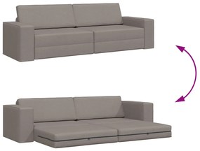 Függőleges Kanapéágy 2 az 1-ben Taupe 245x150x60.5 cm Szövet