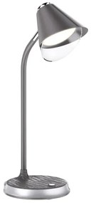 Immax 08972L - FINCH LED asztali lámpa, 9W, 12cm, szürke/krom, dimmelhető