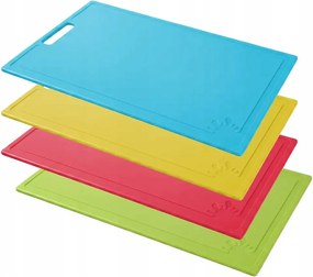 Konyhai vágódeszka műanyag csúszásgátló nagy 38,5x24 cm mix