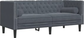 vidaXL Kanapé Sötétszürke 174 x 74,5 x 70,5 cm Bársony