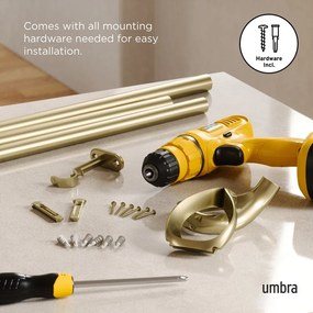 Acél bővíthető függönykarnis 107 - 305 cm Loop – Umbra