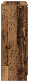 antik fa színű szerelt fa tálalószekrény 80x35x99 cm
