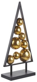 Fekete És Arany Karácsonyi Asztali Dísz 65 cm RANUA Beliani