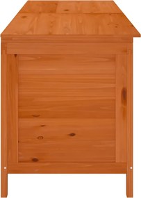 vidaXL barna tömör fenyőfa kerti tárolóláda 198,5 x 50 x 56,5 cm