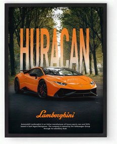 Lamborghini Huracan keretes poszter 30x40 cm Ajándék ötlet