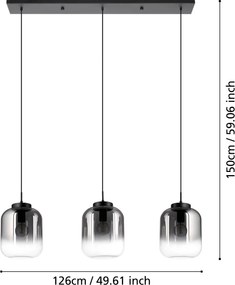 Függeszték Fekete BULCIAGO EGLO 390104