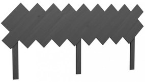 szürke tömör fenyőfa ágyfejtámla 141x4x100 cm