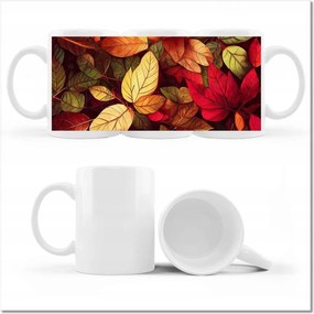 Nyomott mintás bögre Őszi levelek Ősz