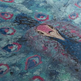 Egy festett páva képe (120x50 cm)