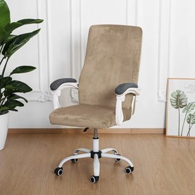 ForgószékHuzat (S-es, bársonyos, 1 részes, kapucsínó barna)