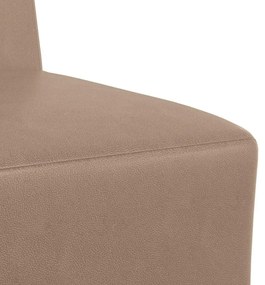 kávészínű műbőr kanapéfotel 55 cm