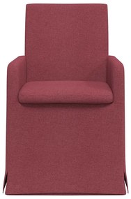 Étkező Székek 2 pcs bordó 57 x 67 x 95 cm szövet