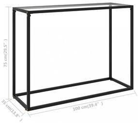 átlátszó edzett üveg tálalóasztal 100 x 35 x 75 cm