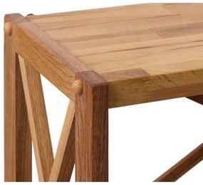 Natúr színű tölgyfa polcos állvány 70x161 cm X-Shelf – Unique Furniture