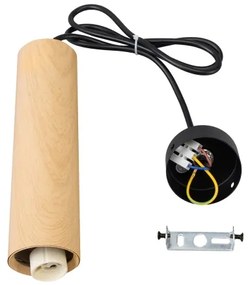 Brilagi - Csillár zsinóron SELE 1xGU10/30W/230V fekete/tölgy dekor