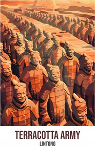 Poszter 70x100cm Terracotta Army, Lintong