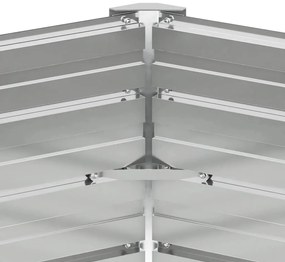 szürke horganyzott acél kerti magaságyás 129 x 129 x 77 cm