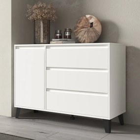 BOGAN 1D3S komód, fehér