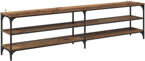 vidaXL TV szekrény Öreg fa 200 x 30 x 50 cm Műszaki fa és vas