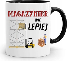 Fekete Bögre Raktárosnak Jobban Tudja, fényképes nyomattal