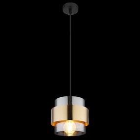 Globo 15560H - Csillár zsinóron MILEY 1xE27/60W/230V fekete/sárgaréz