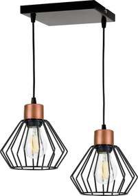 Mennyezeti függőlámpa Csillár Túlnyúlás gyémánt réz