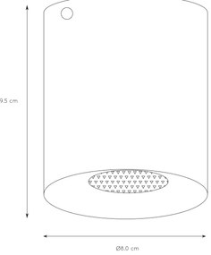 Lucide 22965/01/30 - Spotlámpa BIDO 1xGU10/50W/230V fekete