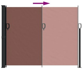 barna behúzható oldalsó napellenző 160 x 300 cm