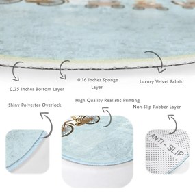 Világoskék gyerek szőnyeg ø 120 cm Comfort – Mila Home
