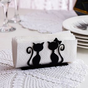 Cats Szalvéta tartó 12x4x8 Fekete Negro