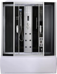 Emilia 170 Hidromasszázs Kádkabin elektonikával Black