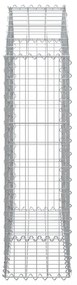 íves horganyzott vas gabion kosár 100x30x100/120 cm