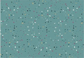 Fotótapéta Akvarell Geometria Kék-Zöld Absztrakt 368x280 +ragasztó