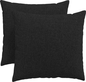 vidaXL Kanapé párnák 2 pcs Fekete 50 x 50 cm szövet