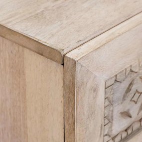 vidaXL Éjjeliszekrény fiókkal Bézs 50 x 33 x 62 cm Tömör akácfa