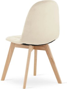 AKCIÓ Bézs bársony étkezőszék BORA II. osztály