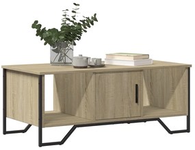 Sonoma tölgy színű szerelt fa dohányzóasztal 100 x 51 x 40 cm