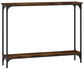 füstös tölgy színű szerelt fa tálalóasztal 100x22,5x75 cm