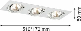 Argon OLIMP 1327 Beépíthető spotlámpa 3x6W/G9 IP20