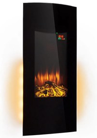 Lamington, elektromos kandalló, 2000 W, LED láng, forrólevegős fűtőtest, időzítő, világítás
