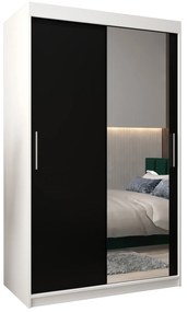 Ruhásszekrény 120 cm Toki 2 (matt fekete + matt fekete). 1064972