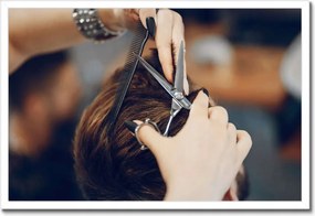 Plakátok keretben 60x40 Fodrászfelszerelés